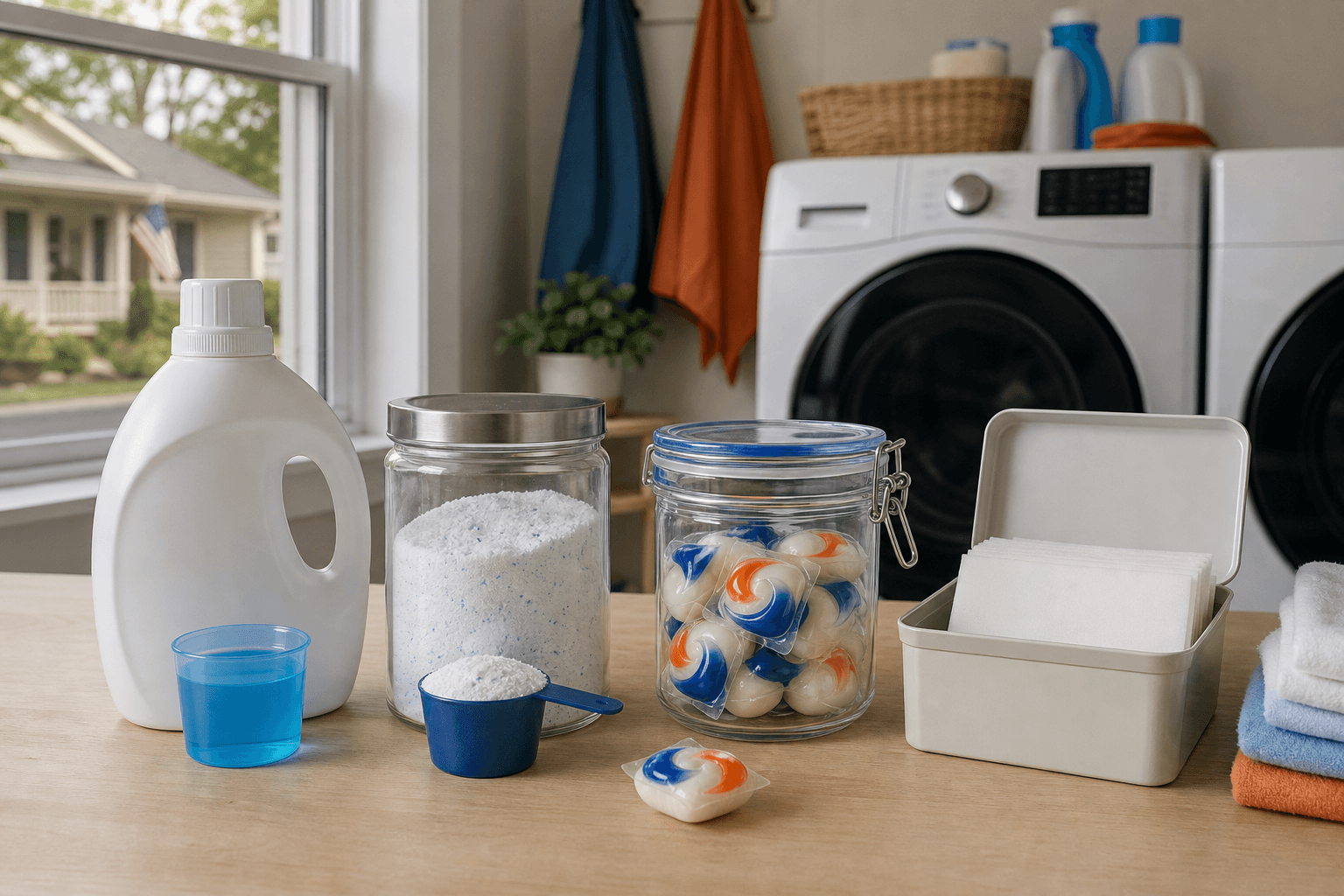 Liquid, powder, packet, and sheet detergent formats