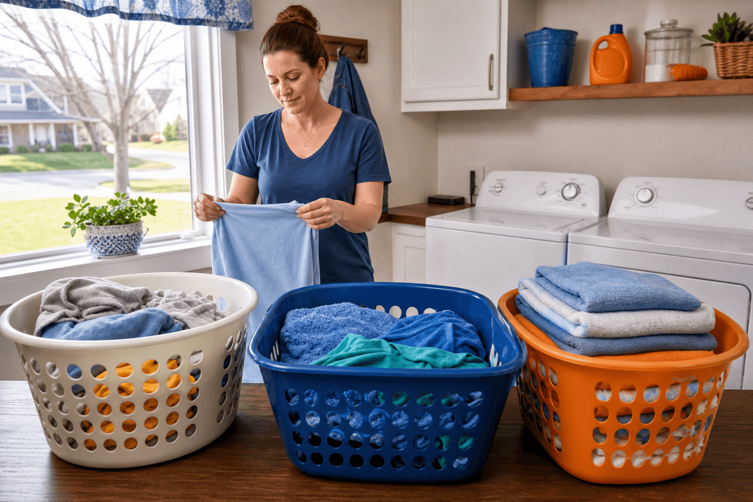 Laundry separated into a simple washing workflow
