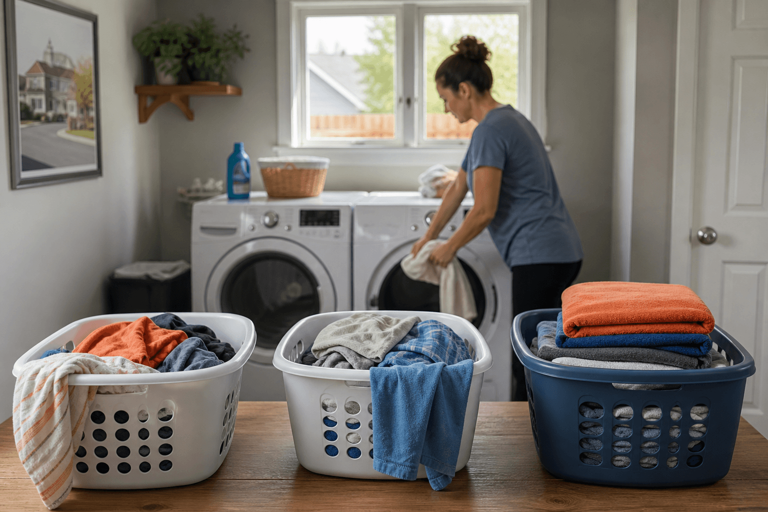 Laundry separated into a simple washing workflow