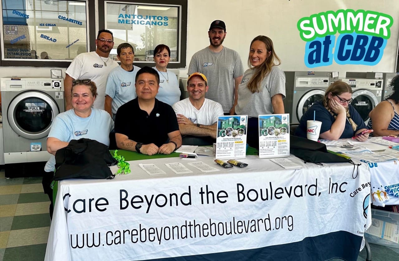 Care Beyond the Boulevard team and Fresh Spin Laundry volunteers at Community Care Day in Independence, Missouri